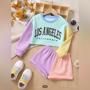 Shein girls matching two piece outfit